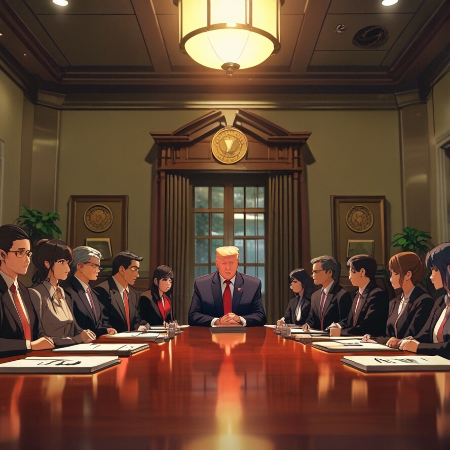 Trump serious cabinet meeting