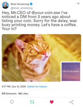 Armstrong Tweet