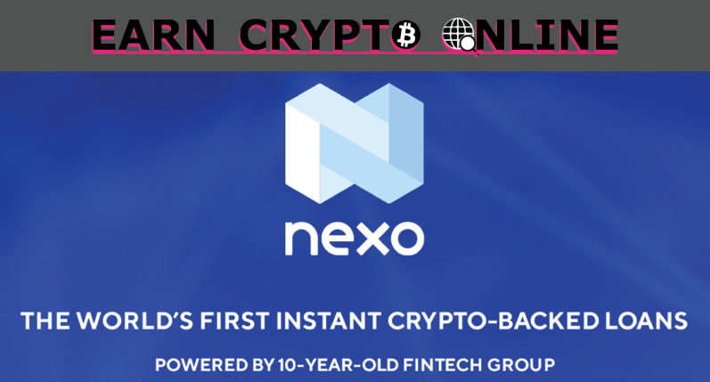 earn crypto online, nexo header