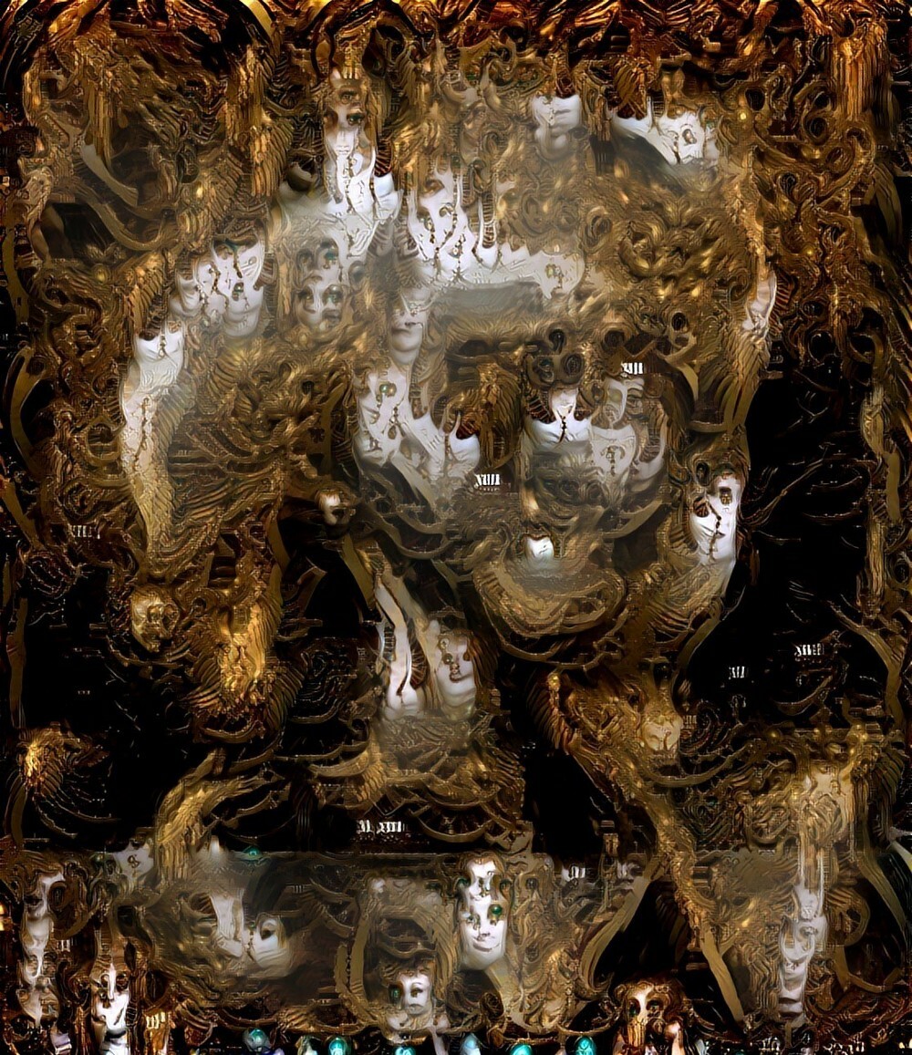 Ann Frank Portrait worked in AI © copyright weidante tokenised and for sale on Rarible
