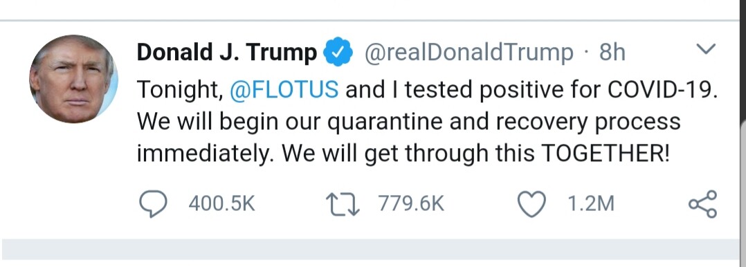 Twitter trump covid