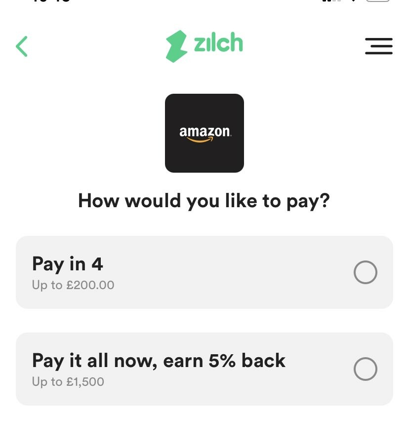 5 Cashback at Amazon and so many others with Zilch