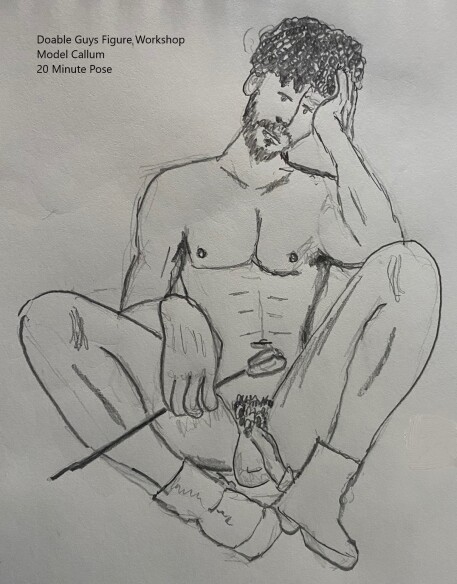 20 minute timed sketch of model Callum