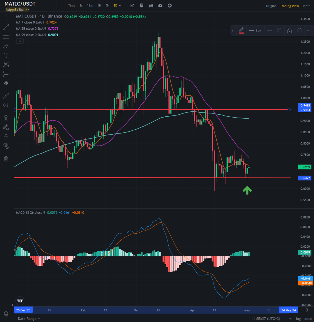 Matic daily chart