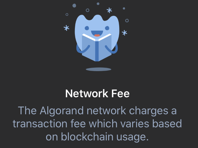 Algorand network fee