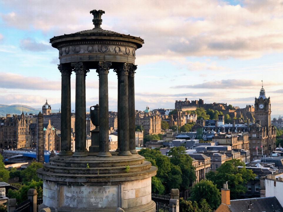 Colton Hill, sea of daisies at sunset, Edinburgh Museum and University of Glasgow
