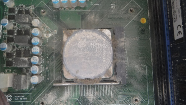 CPU With Old Compound / Paste + Dust Buildup