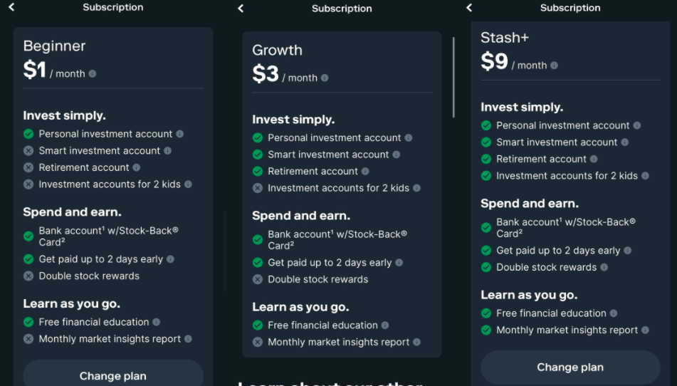 Snapshot from Stash App