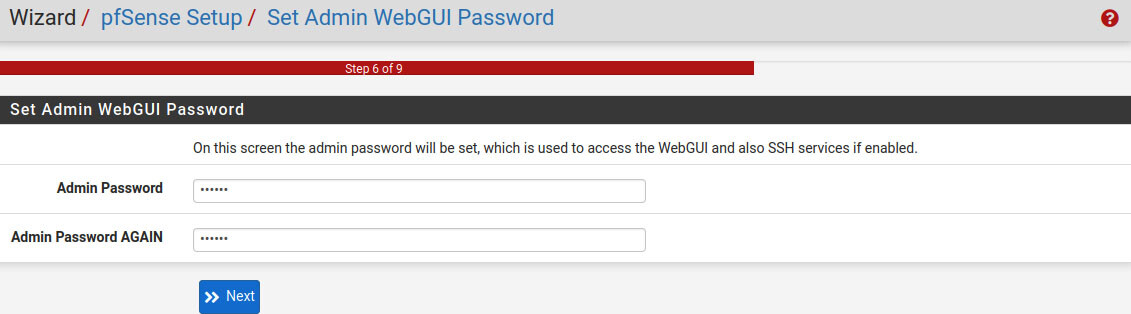 step 5 configure LAN pfsense setup wizard