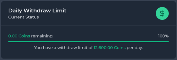 Maxed out withdrawals screen