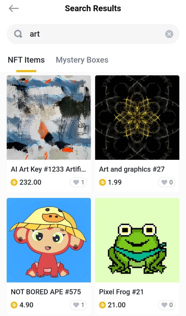Binance NFT for art interest