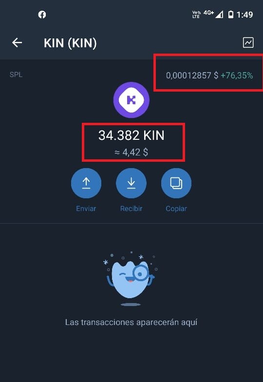 Earning from kin airdrop