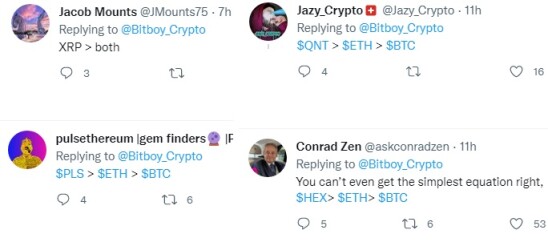 Tweets to bitboy
