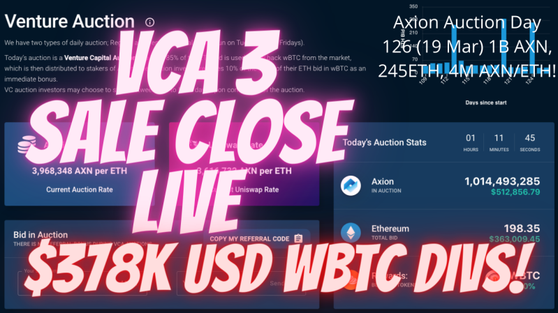 Axion Crypto Venture Capital Auction 3 Close