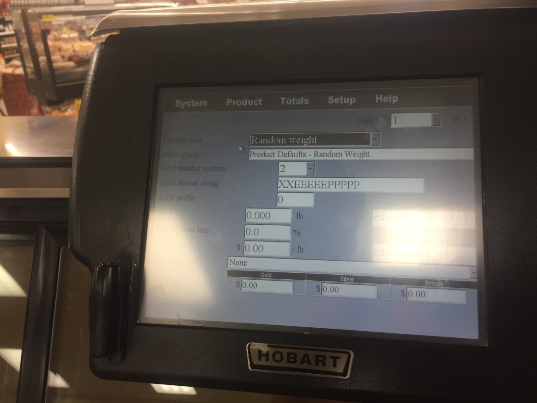deli department scale