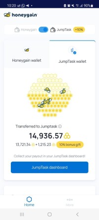Earnings in the last month from Honeygain a lone