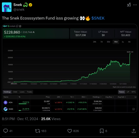 Snek Ecosystem Fund Wallet