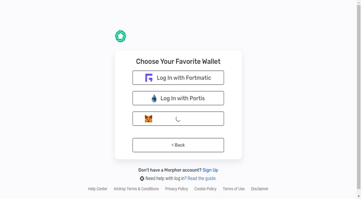 Morpher MetaMask wallet
