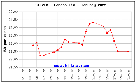 Spot Silver - January 2022