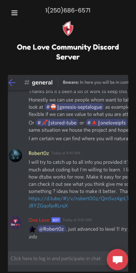 one love community discord embed