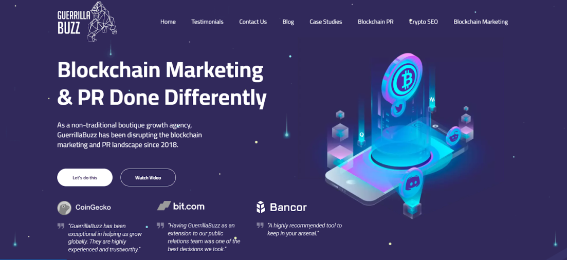 GuerrillaBuzz PR agency Blockchain and Web3