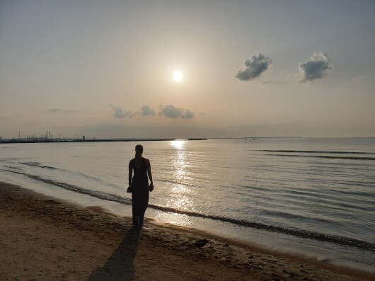 At sunset