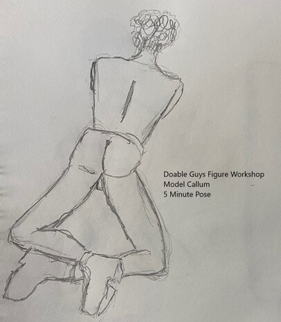 5-minute timed sketch of model Callum