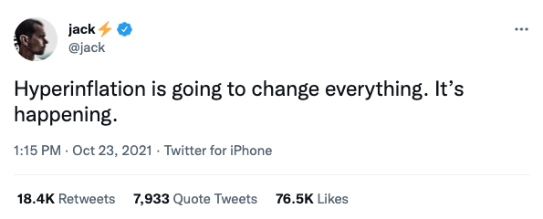 Jack Dorsey and inflation