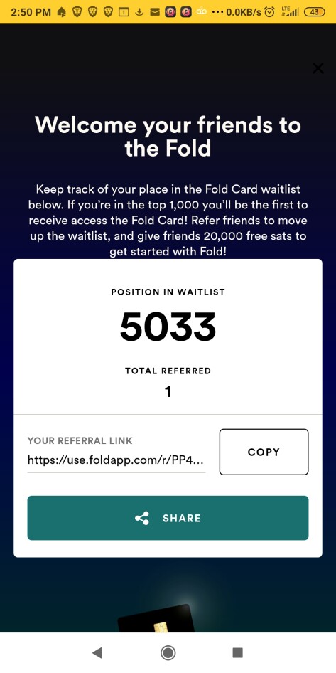 I'm Waiting For My Fold Card