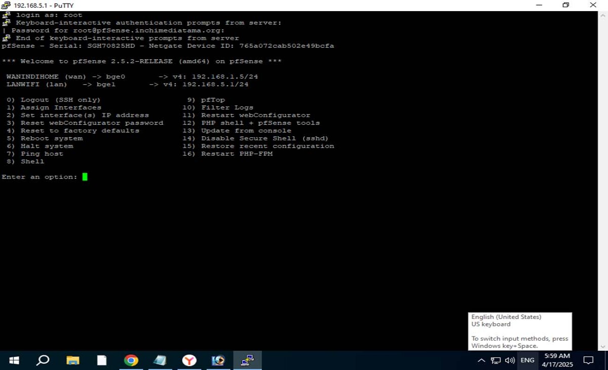 instal pfsense process