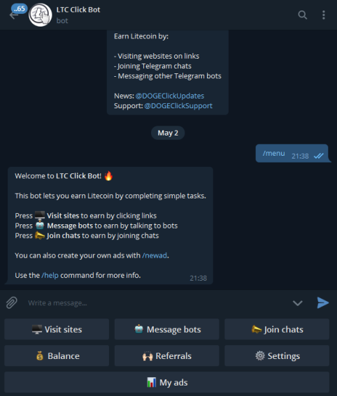 Telegram Click Bot