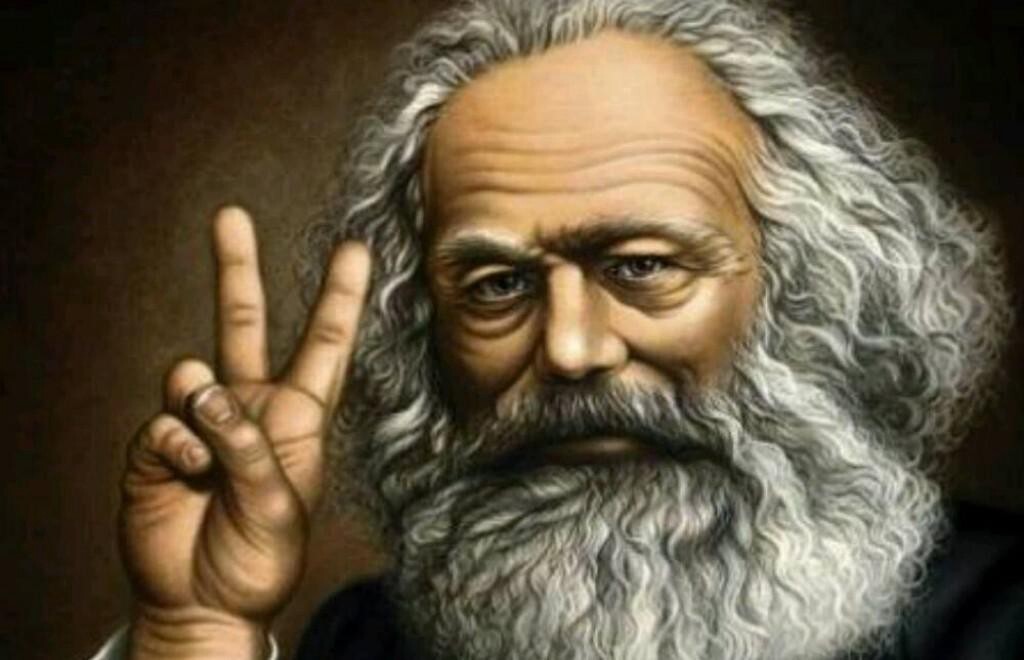 Karl Marx posando para la foto de perfil de su Instagram.