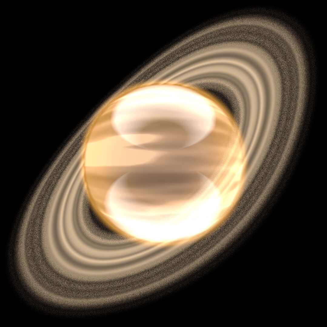 Procedurally Generated Planet Icon Texture of Saturn