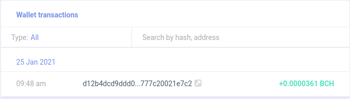 Wallet Payment Proof