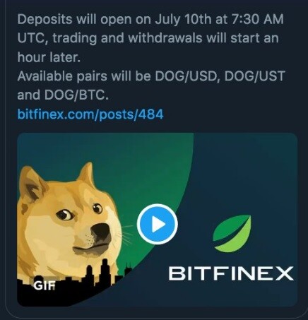 dogecoin, doge, bitfinex