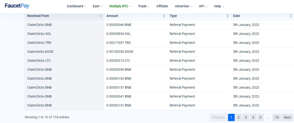 Proof of direct payments in wallet