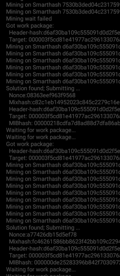 MIB Mine in action. Android