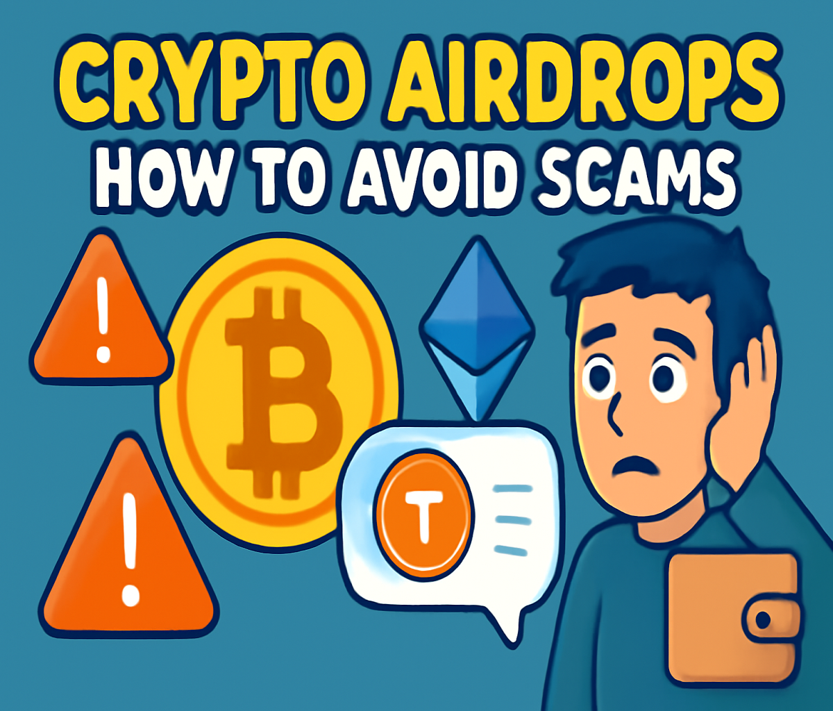 Crypto airdrops scams to protect funds