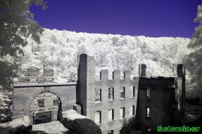 Ultraviolet and Infrared Photography - Walking down to the New Manchester Mill Ruins