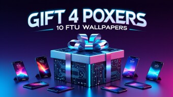 🎁 Gift 4 POXERS 🎁 10 Free 2 Use Wallpapers with Publish0x logo