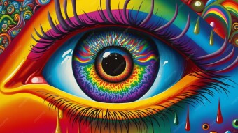 A tear drop in a rainbow