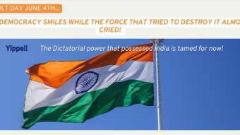India’s Democracy smiles while the force that tried to destroy it almost cried!