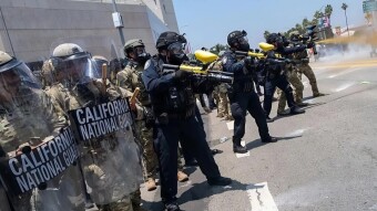 Protests in Los Angeles against immigration raids