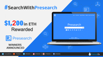 #SearchWithPresearch Contest Winners Announced - $1,200 in ETH Rewarded!