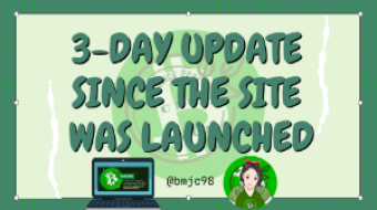3-Day Update Since The Site Was Launched