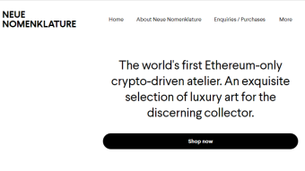 Discover Neuenomenklature - The world's first Ethereum-only crypto-driven atelier.