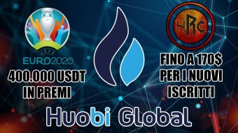 Huobi Global - 400.000 USDT in premi per Euro 2020 + 170$ per le trading fees per i nuovi iscritti!!