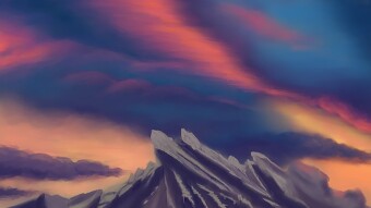Digital art_2019. Flaming Evening
