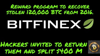 Bitfinex program to return stolen Bitcoin from 2016 may reward hackers.