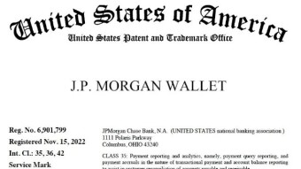 "JP Morgan Wallet" is officially registered